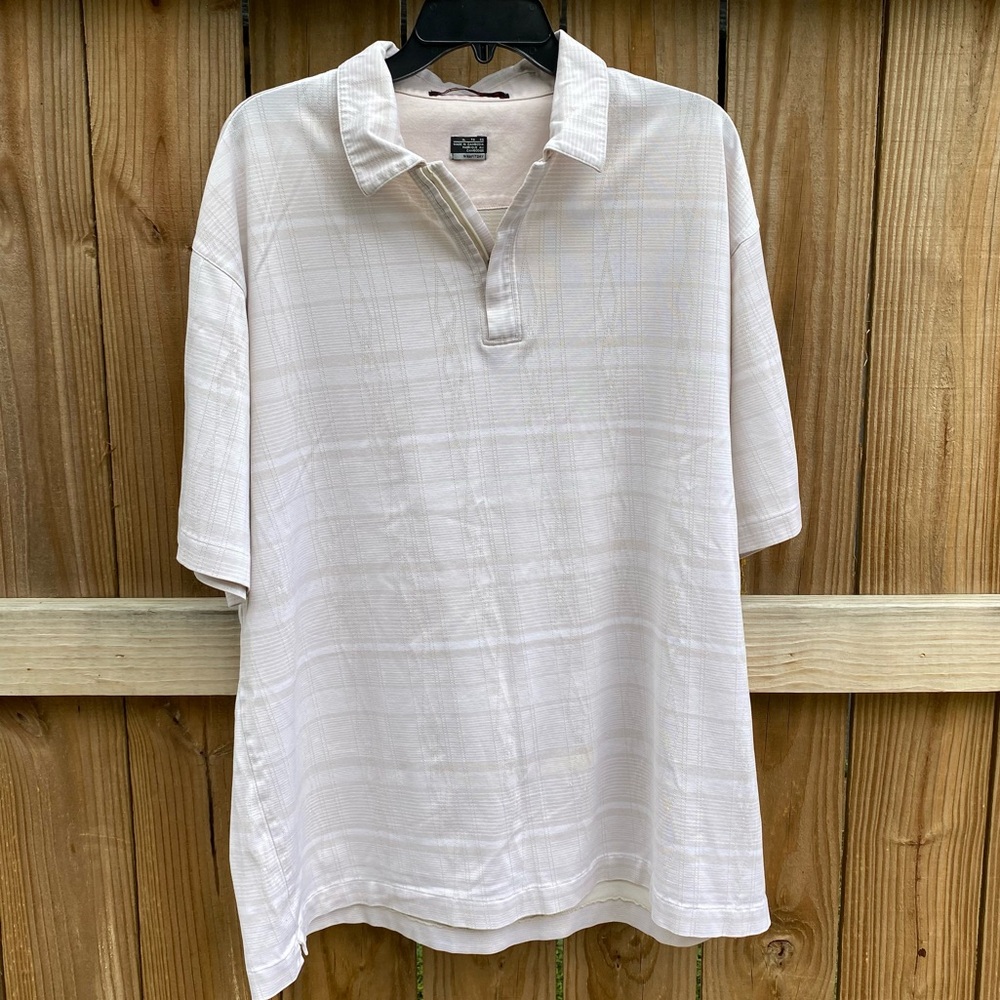 Tiger Woods Collection Vintage Nike Fit Dry Golf Short Sleeve Polo Shirt Size XL